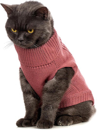 Cat Sweater Stretchy, 19 Colors, 6 Sizes - Maple Leaf Red / Medium / Vest - image 2