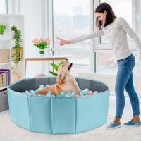 Dog Ball Pit Foldable 39.37 inches in Diameter, No Ball Included - Khaki / Small - image 4