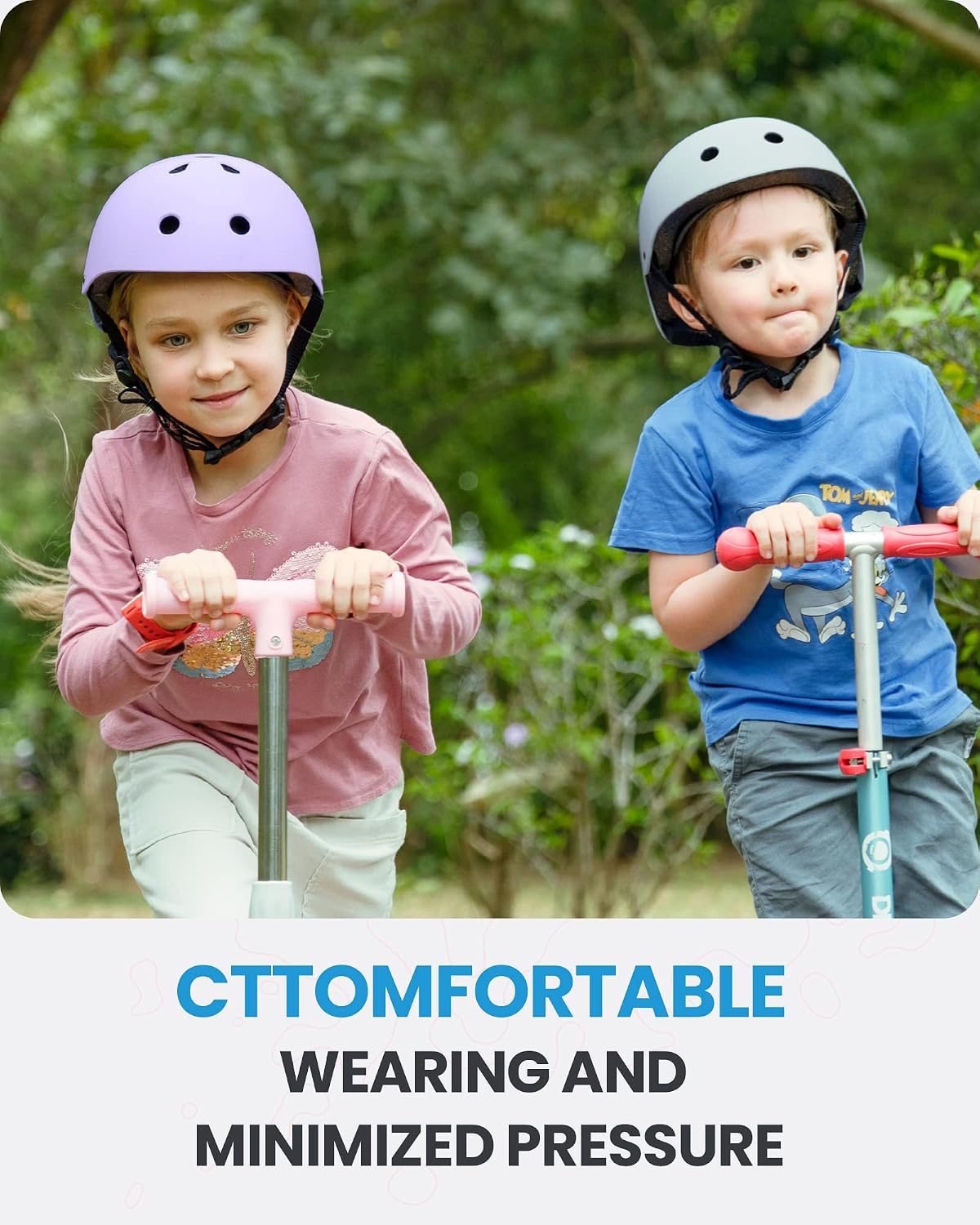 OutdoorMaster Kids Bike Helmet, Adjustable for Cycling & Skating – Fun for Kids & Family - Lavender / Medium: 20.5-21.7 in. / 52-55 cm - image 2