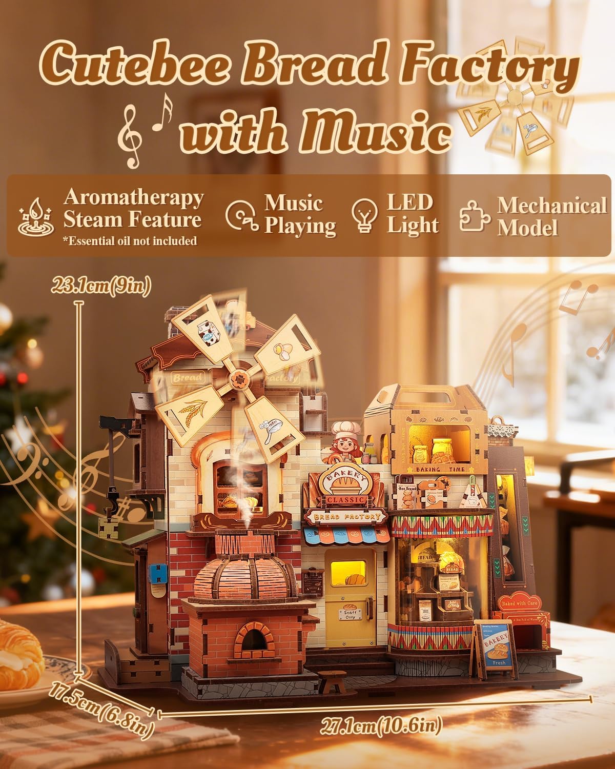CUTEBEE 3D Wooden Puzzle for Adults - Bread Factory - image 2