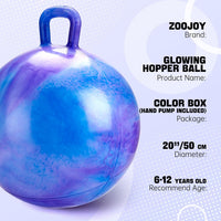ZOOJOY Hopper Ball, Hopping Toys for Kids - Age:6-12(20''/50cm) / Purple - image 3