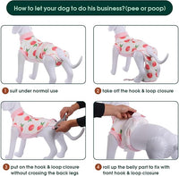 Kuoser Dog Surgery Recovery Suit, Dog Recovery Suit Male Neuter, Soft Female & Male Pet Surgery Wear, Breathable Pet Healing Garment for Post-Procedure Care, Pink XXL