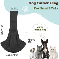 Pawaboo Small Dog Sling Carrier – Essentials for Dogs - Black - image 3