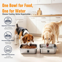URPOWER 2 Pack 1.25 Gallon Large Dog Water Bowl Stainless Steel Dog - 1.25 Gallon - image 4