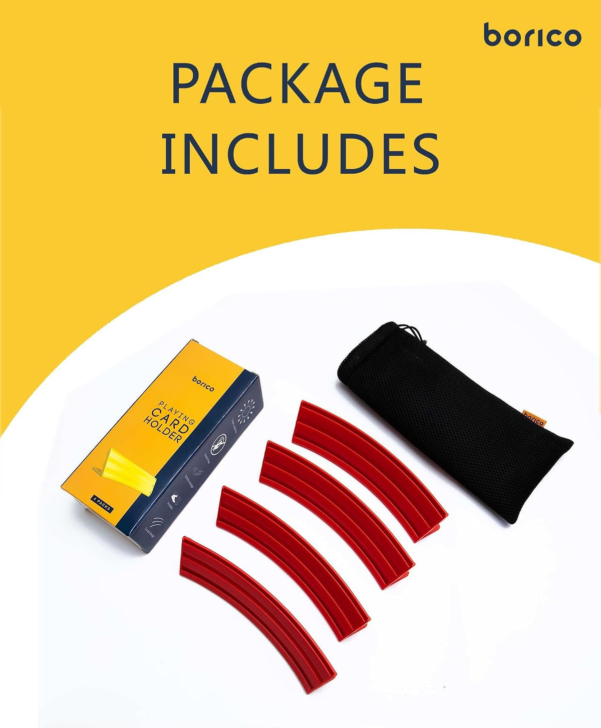 BORICO Card Holders for Playing Cards - Red - image 3