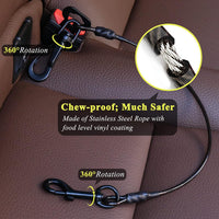 VIVAGLORY Dog Seatbelt Tuffbelt Dog Car Harness, XS - 16 Inch / Black - image 2