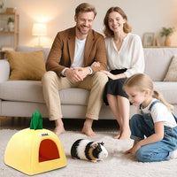 UPINS Guinea Pig Hideout,Guinea Pig Bed Washable Small Animal House Cage Accessories for Chinchillas Hamsters Hedgehogs Ferrets Bearded Dragons and Rats