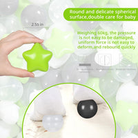 Ball Pit Balls Pack of 100 200 500 - White/Deep Gray/Light Green/Clear / 200 balls - image 3
