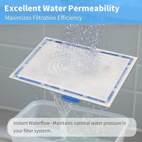 8 Packs Small Aquarium Filter Cartridges Replacement Filter Pad Compatible with QuietFlow E Internal Power Filter 10 and 1/2.5/5 Gallon Minibow Aquarium Filters