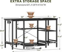 5-10 Gallon Fish Tank Stand with Storage Shelves - Black / 55-75 Gallon-3 Tier - image 2