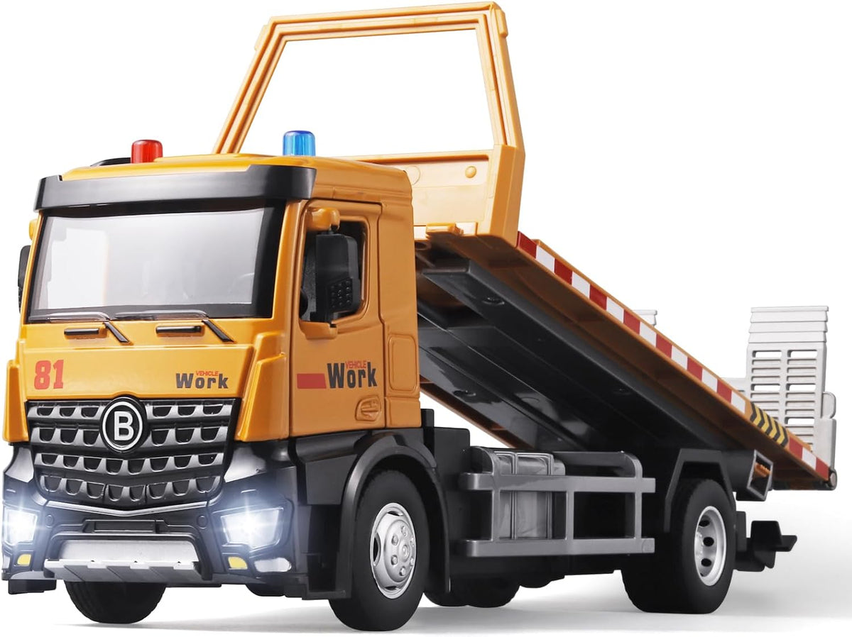 OANMYJJO diecast toy crane truck with extended boom and telescoping hook - view 3