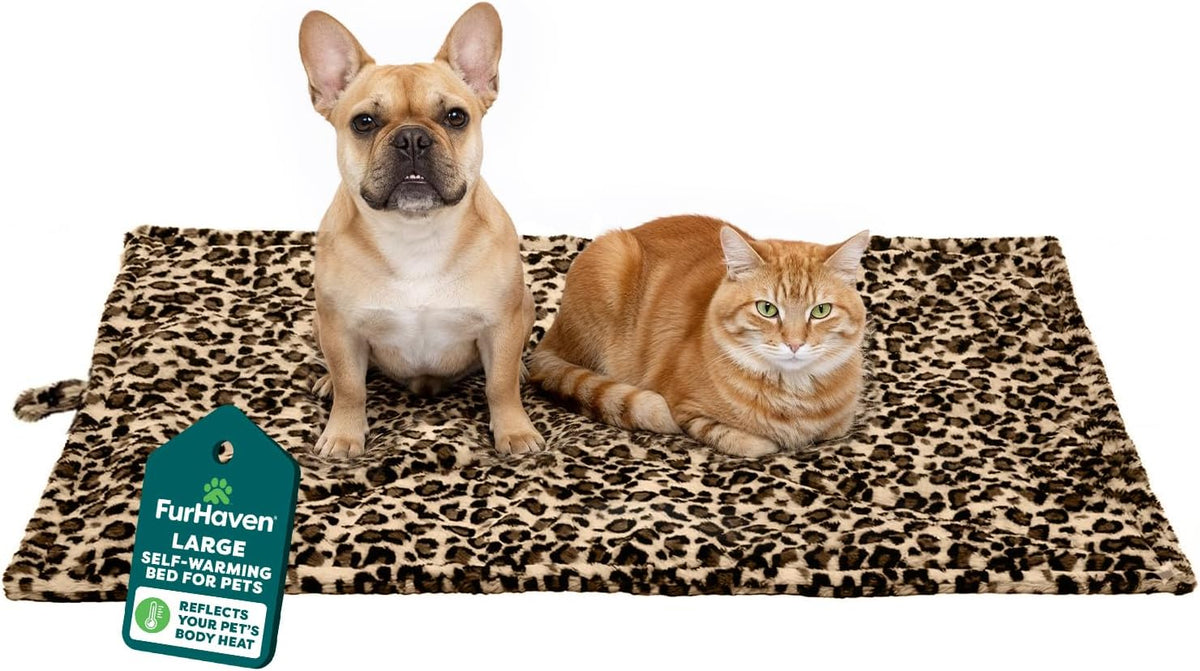 FurHaven ThermaNAP Self Warming Cat Mat - Large - 36"L x 24"W / Leopard