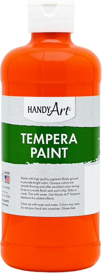 Handy Art metallic gold tempera paint in a 16 oz pint squeeze bottle with flip cap