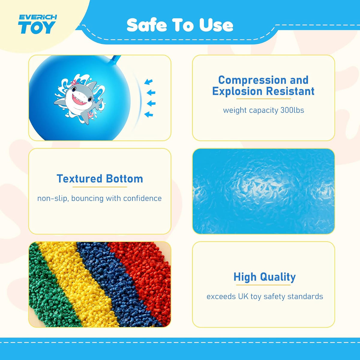 EVERICH TOY 18 inch hopper ball for kids with handle, purple pink clouds - view 36