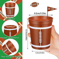 Norme 24 reusable plastic soccer party cups in 4 printed styles - view 20