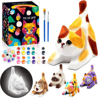 FUNZBO 4.3in Paint Your Own Dinosaur Lamp Kit - Cat Lying