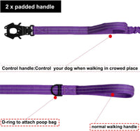 Tactical Dog Leash with Quick-Release Metal Clasp - 6 FT / Reflective Purple - image 4