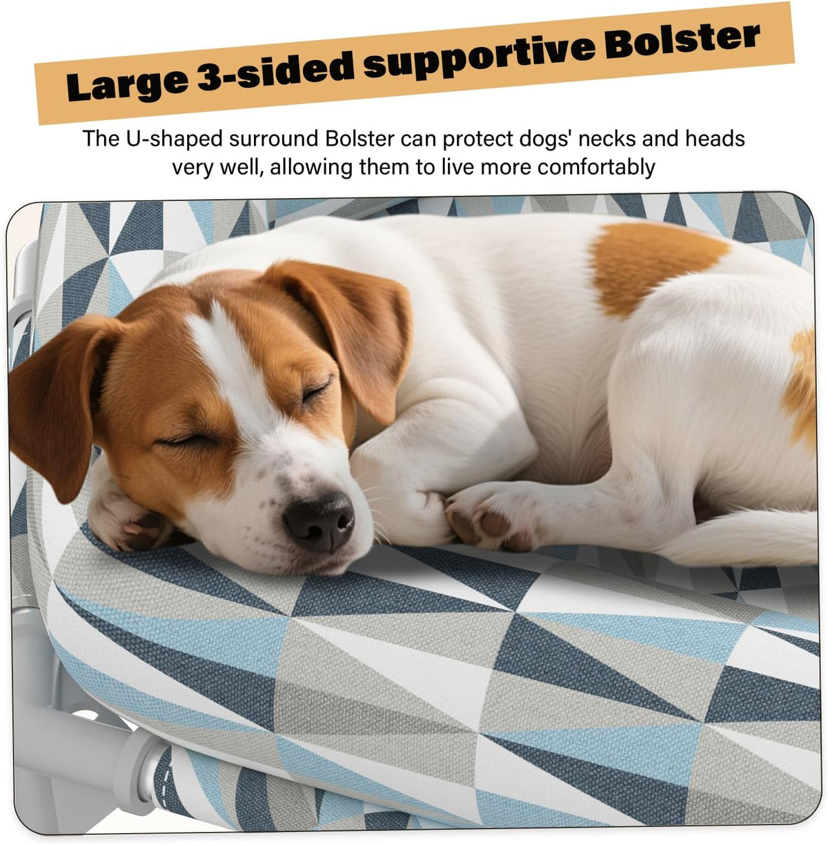 Elevated Dog Bed with Bolster - 6 side Bolster / Small - image 2