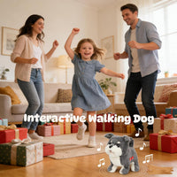 Easfan Walking Dog Toy for Kids Barking Interactive Puppy Stuffed - Grey_Dog - image 3