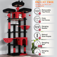 Globlazer Cat Tree Tower for Multiple Adult Cats, F82 - 82 inch / Blood-Goth - image 2
