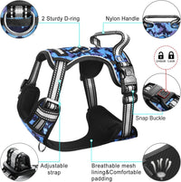 WINSEE Dog/Pet Harnesses No Pull with Dog Collar - X-Large / Blue Camo - image 3