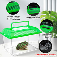12Pcs Plastic Reptile Terrariums Carrier Cage - L - image 4