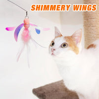 JXFUKAL Cat Toys - 2 in 1 Spring Cat Wand Toy with 2PCS Ultra-Long Cat Teaser, 4PCS Spring Steel - 4PCS REFILLS - image 4