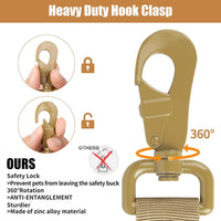 Tactical Dog Collar - Dog Collar with Control Handle for Medium Large Dogs – Essentials for Dogs - Brown Set / M - image 3