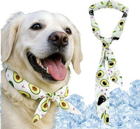 2pcs Cooling Scarf for Pets,Summer Cooling Scarves Keep Cats and Dogs Cool, Reused,Rrecycled,Suitable for Dogs (2pcs-Avocado)