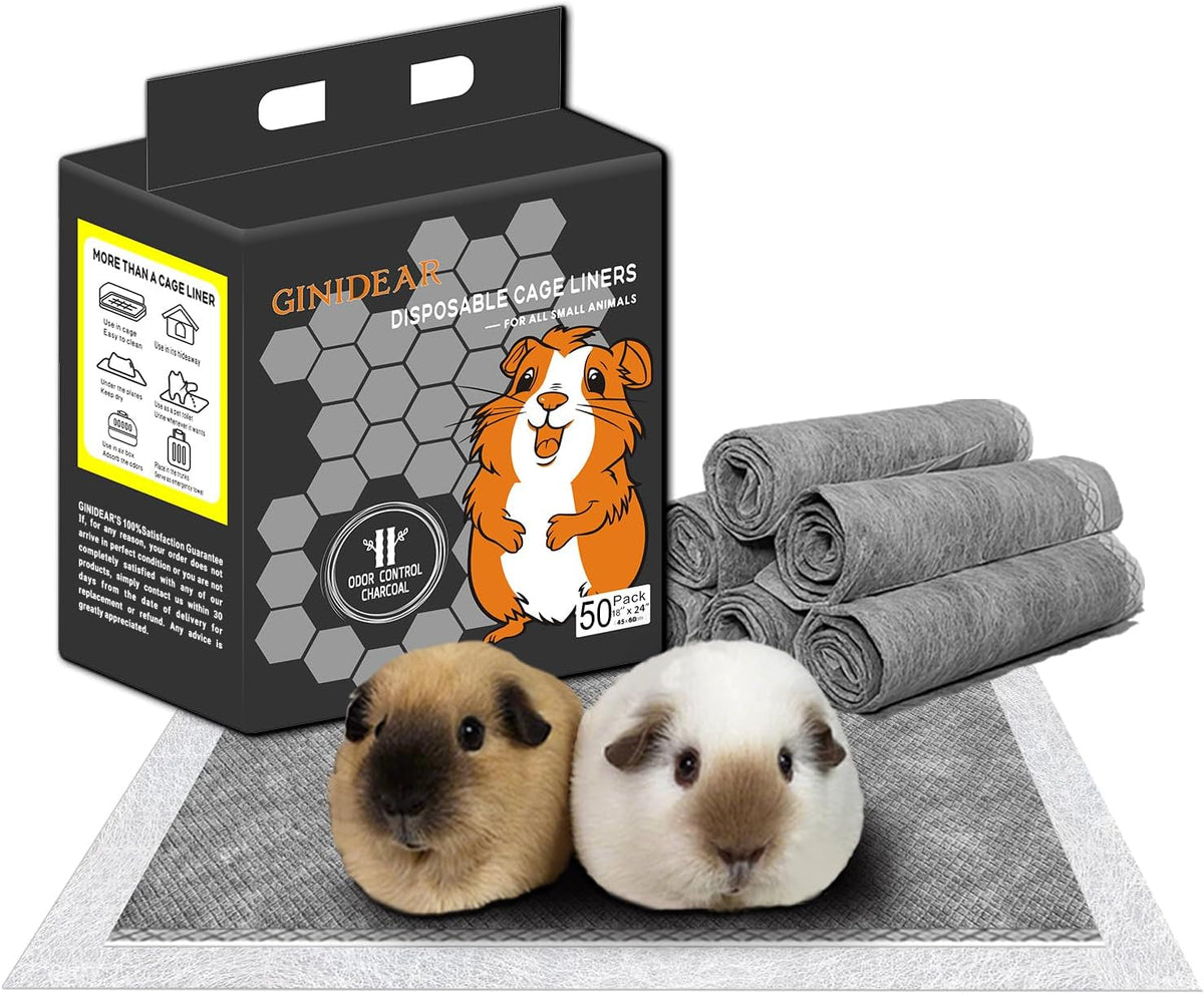 Disposable Guinea Pig Bedding, Cage Liners - 18" x 24" / 50 count