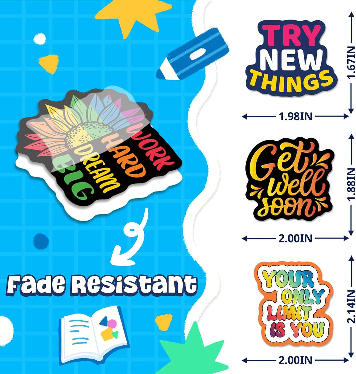200PCS Motivational Stickers - image 3