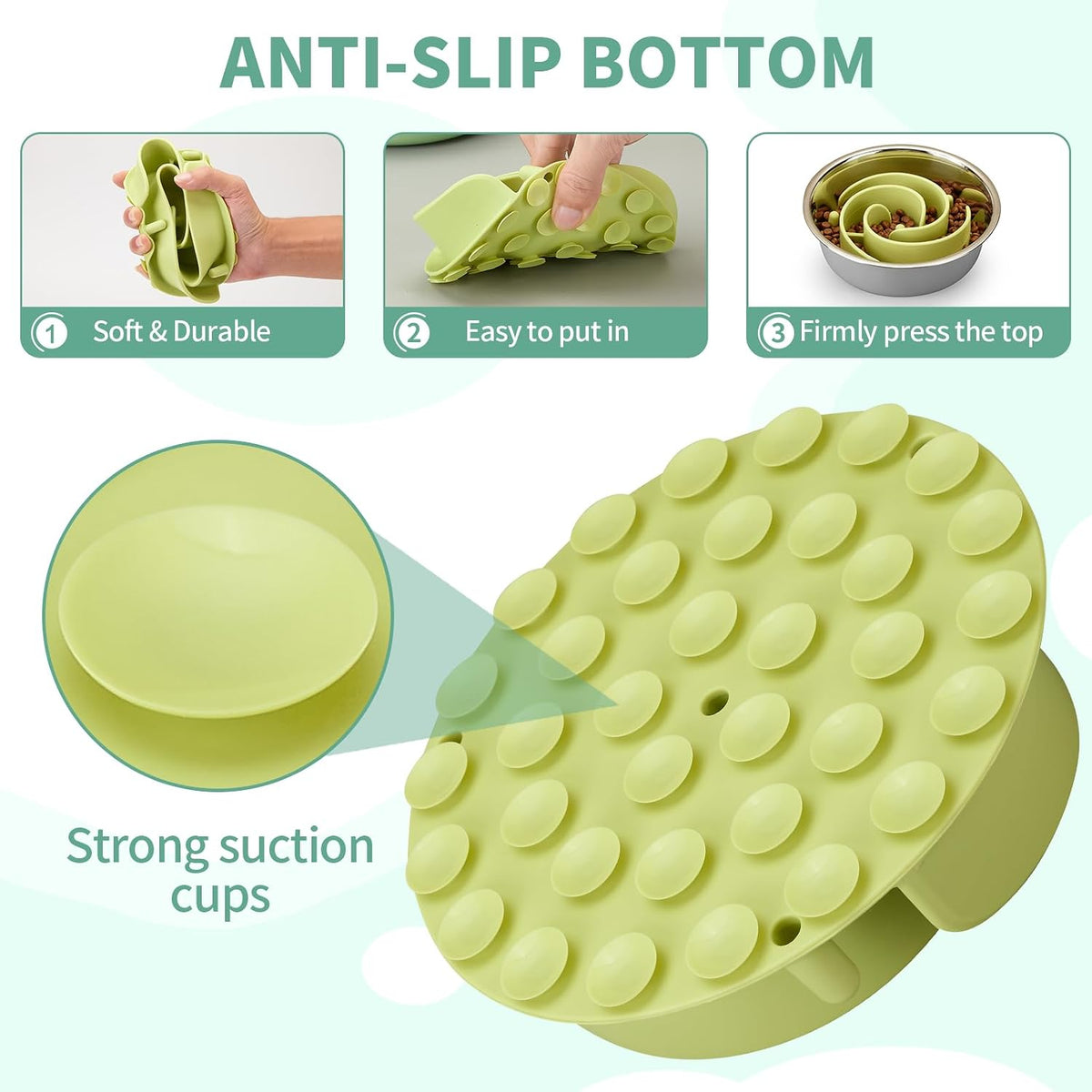 Slow Feeder Dog Bowls Insert - XL / Green - image 4