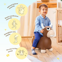 ZOOJOY Inflatable Horse Hopping Toy - Brown Bull - image 4