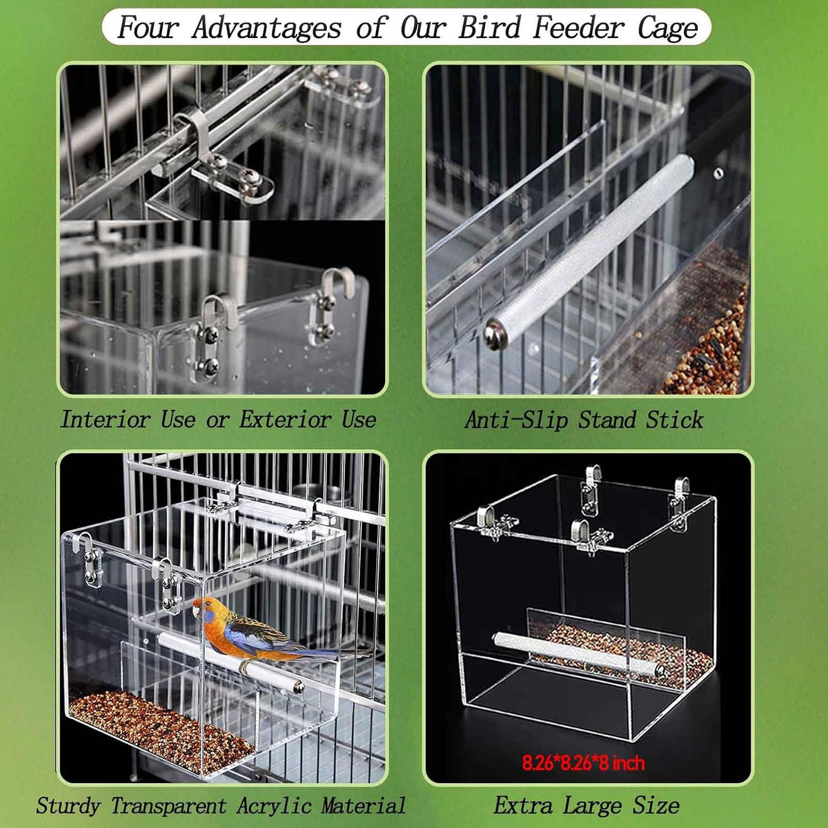 No Mess Bird Feeder for Cage - XL - image 3