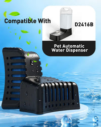 PETNF 2.4 Gallon Automatic Dog Water Bowl Dispenser with Handle – Essentials for Dogs - C:4 Filters Replacement - image 2