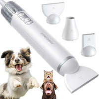 Buenkee Handheld Dog Dryer, 3HP High-Velocity Pet Hair Blower - White
