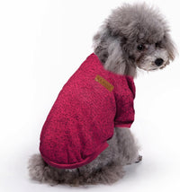 Dog Sweaters for Small Dogs, Soft Fleece Puppy Clothes - Wine red / XX-Small