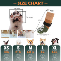 Anti Slip Dog Socks to Prevent Licking Paws with Grippers Black – Essentials for Dogs - Khaki Green / Large - image 2
