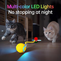 Interactive Cat Toys for Indoor Cats - Kitten Toy with Speedy Tail 2.0, Automatic Cat Toys for Bored Indoor Adult Cats, Motion-Activated, 2025 New Upgraded, USB Rechargeable (Yellow)