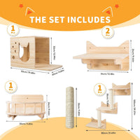 NOVGOBHOT Cat Wall Shelves for Large Cats - 9 PCS - image 2