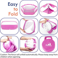 Pawaboo Small Animal Playpen, Waterproof Portable Pet Cage Tent - Rose Red / 1 - image 2