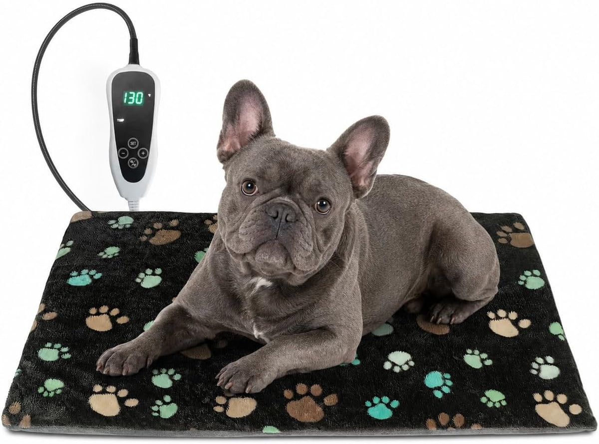 Large Dog Heating Pad 36x24 in with Normally Open Function – Essentials for Dogs - Black / 28 x 18 in