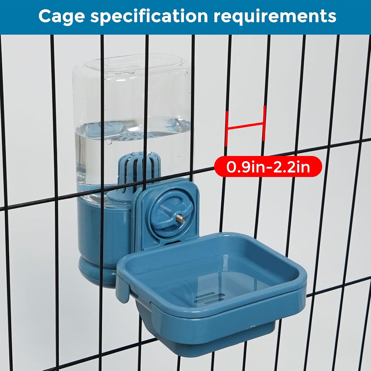 VANNON Small Animal Filter Water Dispenser for Crate - Filtered Water Bottle - image 3