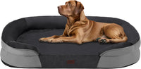 Orthopedic Waterproof Medium Dog Bed Sofa, Gel Memory Foam, 36" – Essentials for Dogs - Dark Grey / X-Large(45 x 32 x 7 inch)