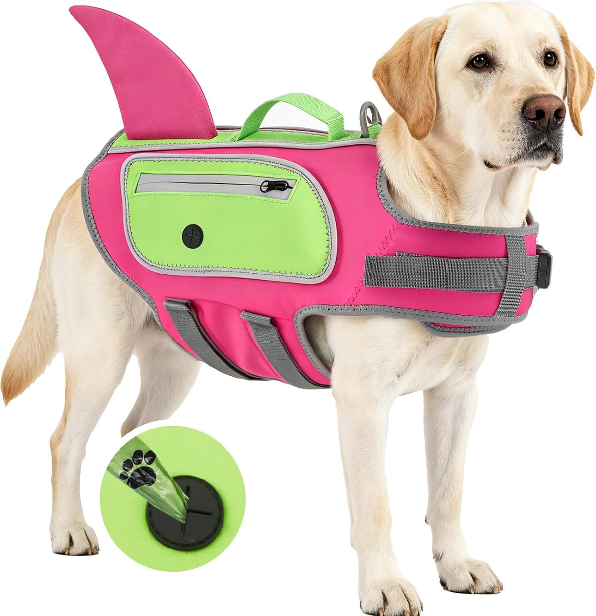 Dog Life Vests for Boating and Swimming, Dog Life Jacket – Essentials for Dogs - RosePink / Medium