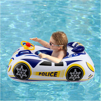 BOffer inflatable baby pool float shaped like a car with steering wheel and horn - view 4