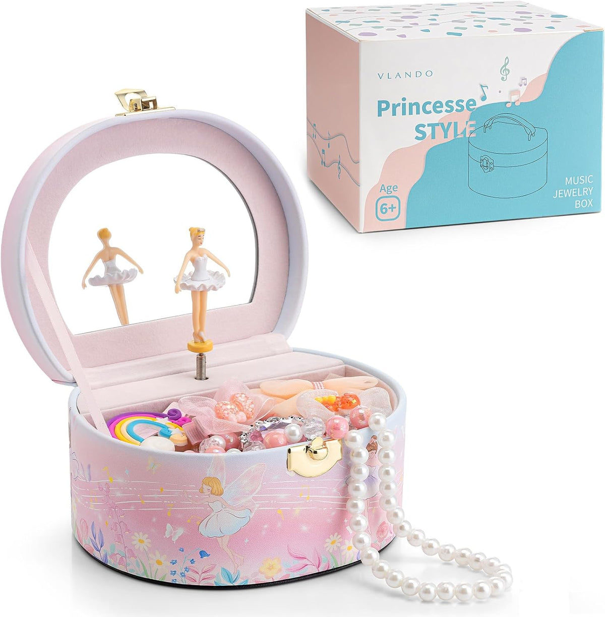 VLANDO Musical Jewelry Box for Girls - Fairy