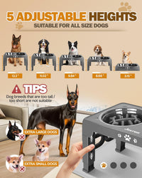 Elevated Dog Bowls for Medium Large Size Dogs - Grey / Medium Large with Mat / 1 Basic&1Slow Bowl - image 2
