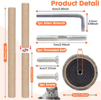 PowerKing Natural Sisal Replacement Scratching Post - 15.7''+15.7'' (2.67''Thick) / Beige - image 3