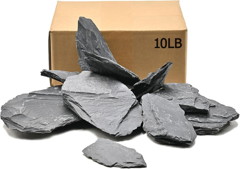 Aquarium Rock Natural Slate Rocks 2 to 4 inch Aquariums Stone - 10lb(2-7'')